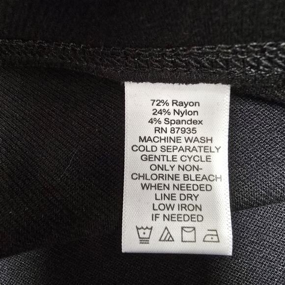 Logo Lori Goldstein Skirt Size 1X Black Pull-On Side Slits Stretch Knee Length - Picture 7 of 8